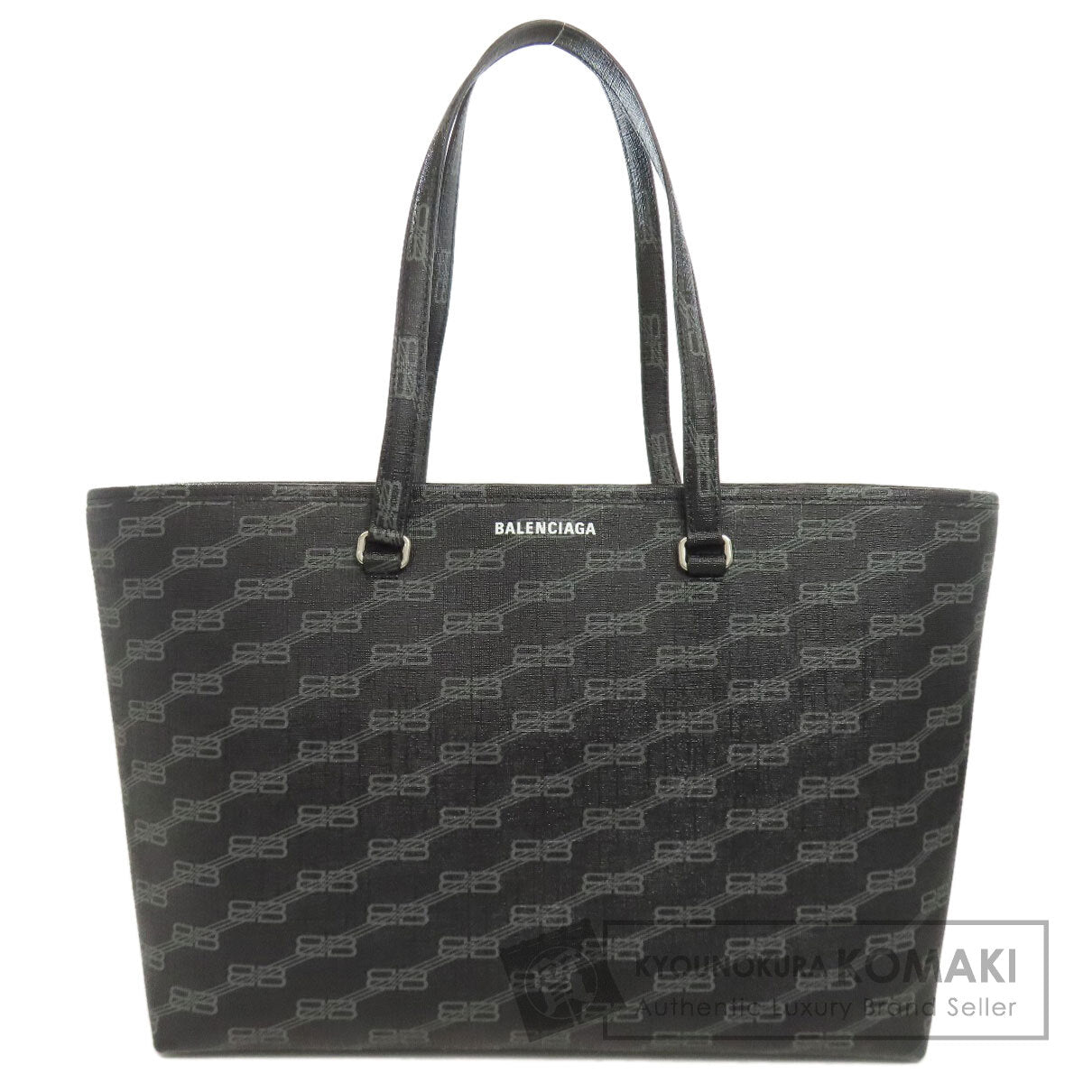 BALENCIAGA 702698 Medium Shopper BBMonogram Tote Bag PVC Ladies [Used]