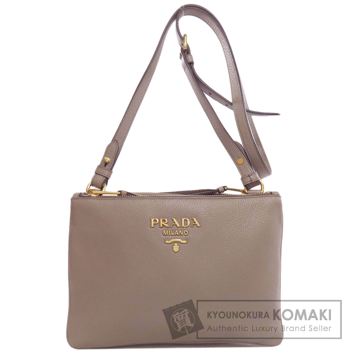 PRADA logo Shoulder Bag Calf Ladies [Used]