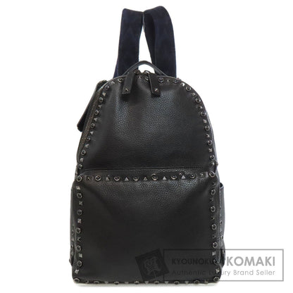 VALENTINO Noir Studs Backpack Â· Daypack Leather Ladies [Used]
