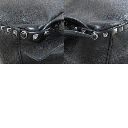 VALENTINO Noir Studs Backpack Â· Daypack Leather Ladies [Used]