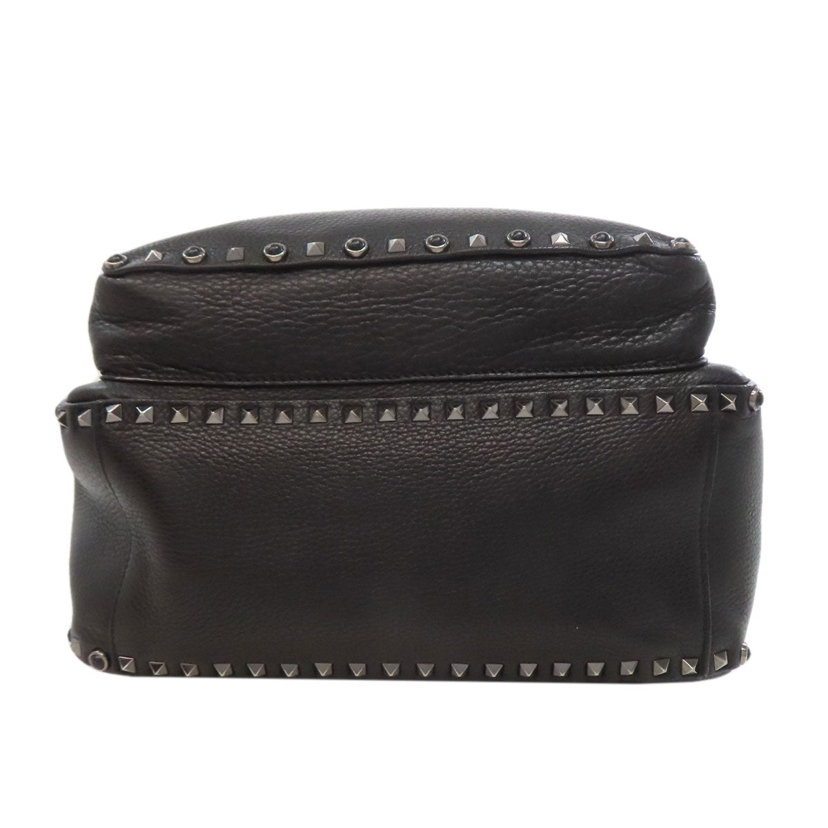 VALENTINO Noir Studs Backpack Â· Daypack Leather Ladies [Used]