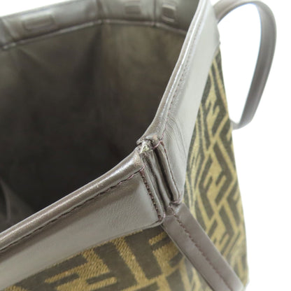 FENDI Origami Medium Zucca Pattern Tote Bag Canvas Ladies [Used]