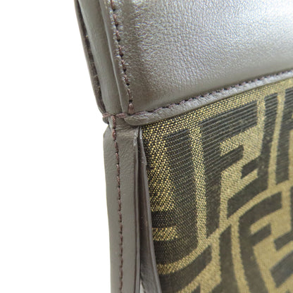 FENDI Origami Medium Zucca Pattern Tote Bag Canvas Ladies [Used]