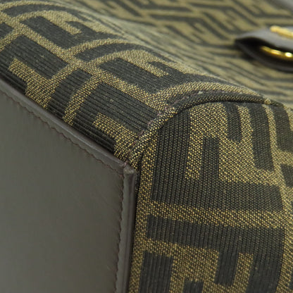 FENDI Origami Medium Zucca Pattern Tote Bag Canvas Ladies [Used]