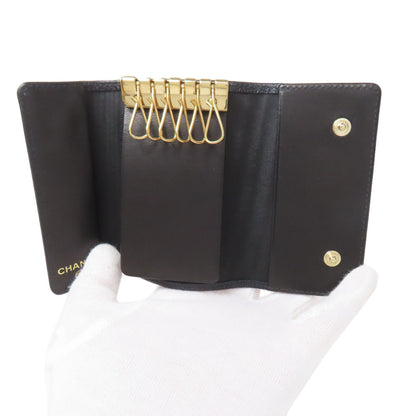 CHANEL COCO Mark GoldHardware key holder Grained Calfskin Skin Ladies [Used]