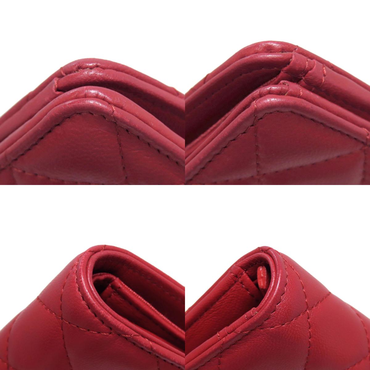 CHANEL Matelasse COCO Mark SilverHardware Long wallet (with coin pocket) Lambskin Ladies [Used]