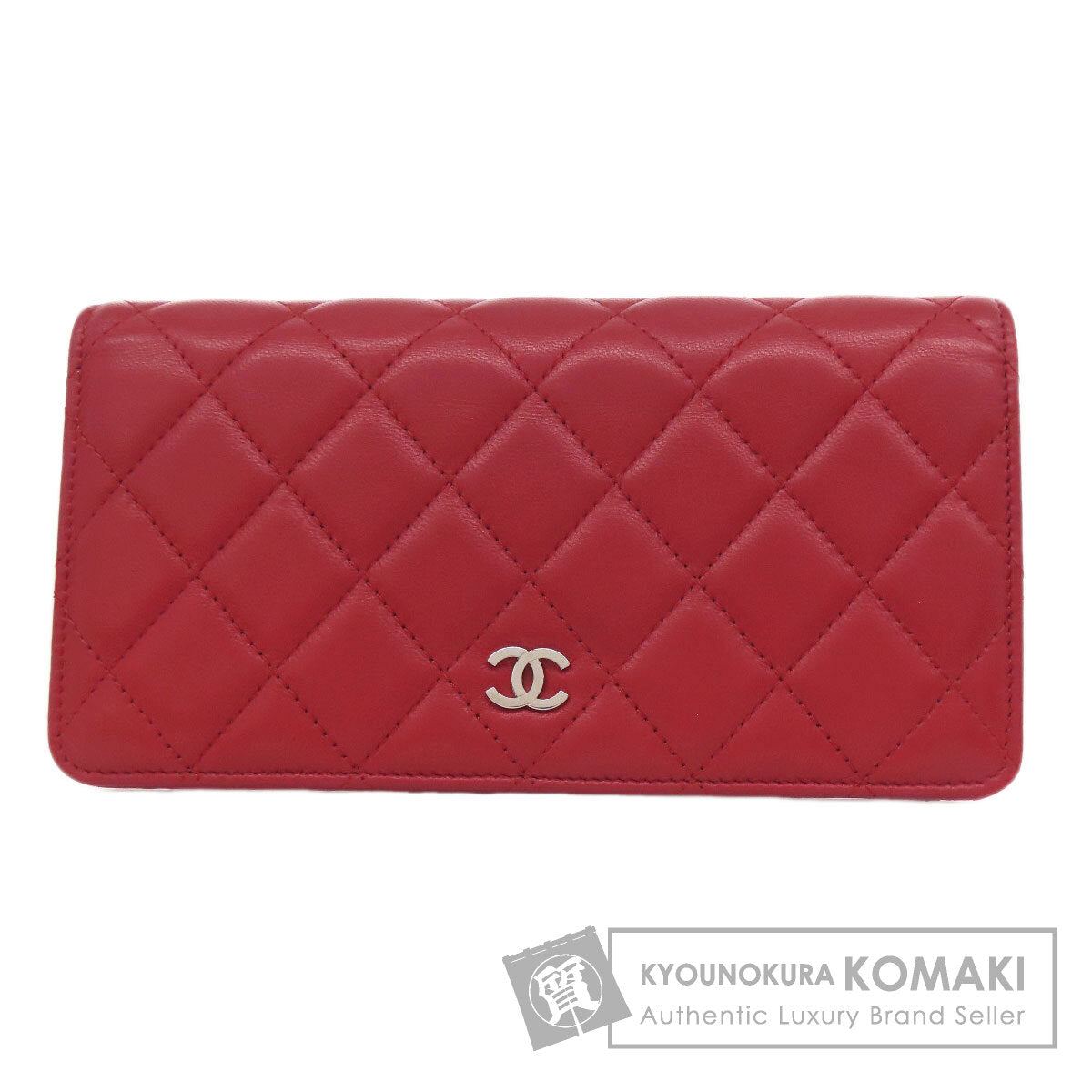 CHANEL Matelasse COCO Mark SilverHardware Long wallet (with coin pocket) Lambskin Ladies [Used]