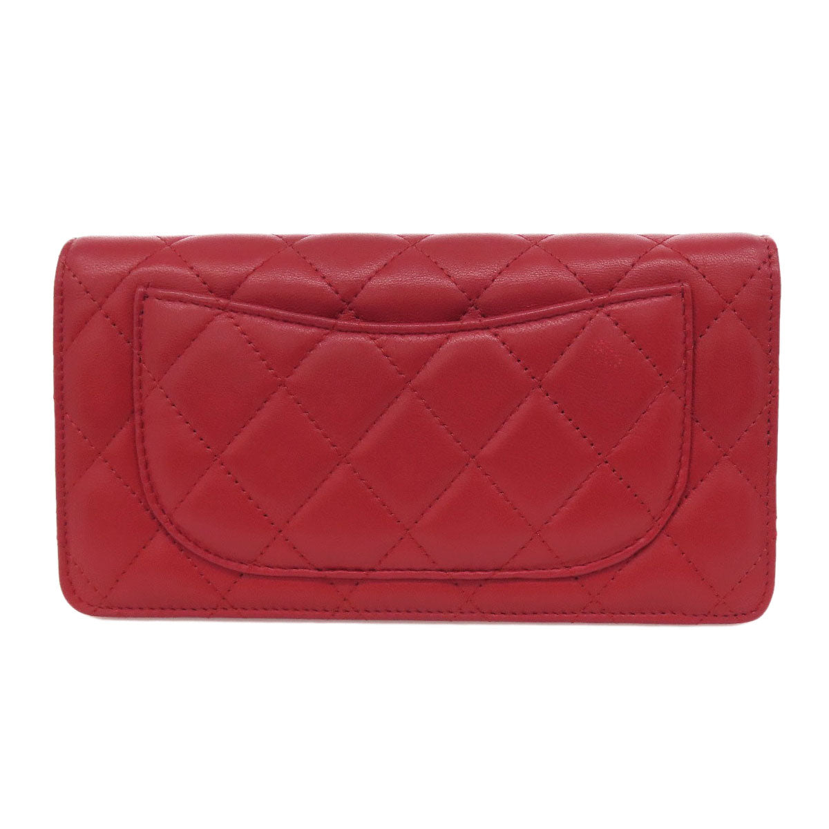 CHANEL Matelasse COCO Mark SilverHardware Long wallet (with coin pocket) Lambskin Ladies [Used]