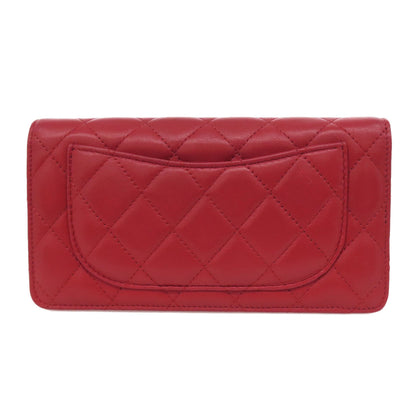 CHANEL Matelasse COCO Mark SilverHardware Long wallet (with coin pocket) Lambskin Ladies [Used]