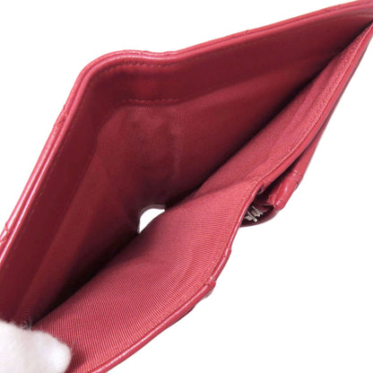 CHANEL Matelasse COCO Mark SilverHardware Long wallet (with coin pocket) Lambskin Ladies [Used]