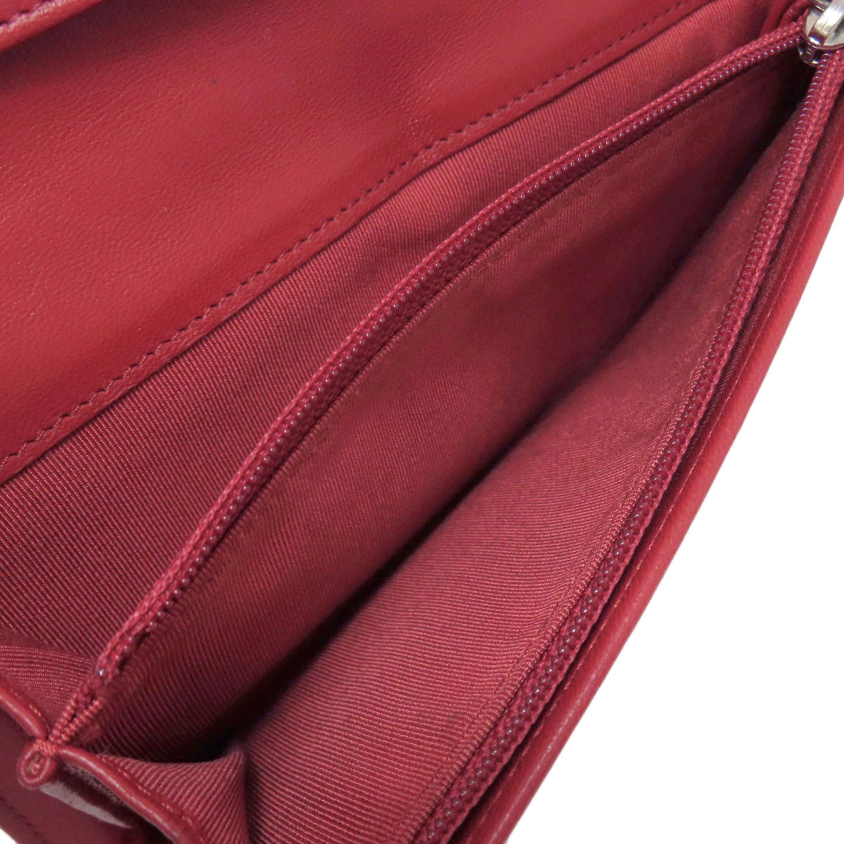 CHANEL Matelasse COCO Mark SilverHardware Long wallet (with coin pocket) Lambskin Ladies [Used]