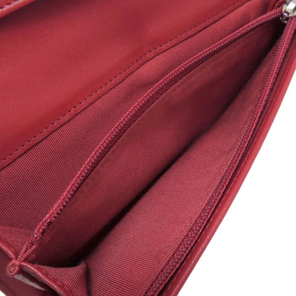 CHANEL Matelasse COCO Mark SilverHardware Long wallet (with coin pocket) Lambskin Ladies [Used]