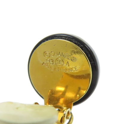 CHANEL COCO Mark Fake Pearl Earring Plastic Gold PlatedLadies [Used]