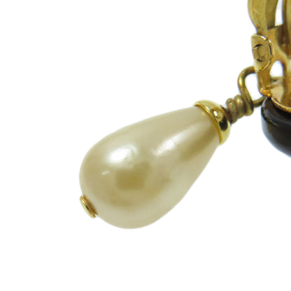 CHANEL COCO Mark Fake Pearl Earring Plastic Gold PlatedLadies [Used]