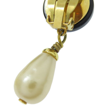 CHANEL COCO Mark Fake Pearl Earring Plastic Gold PlatedLadies [Used]