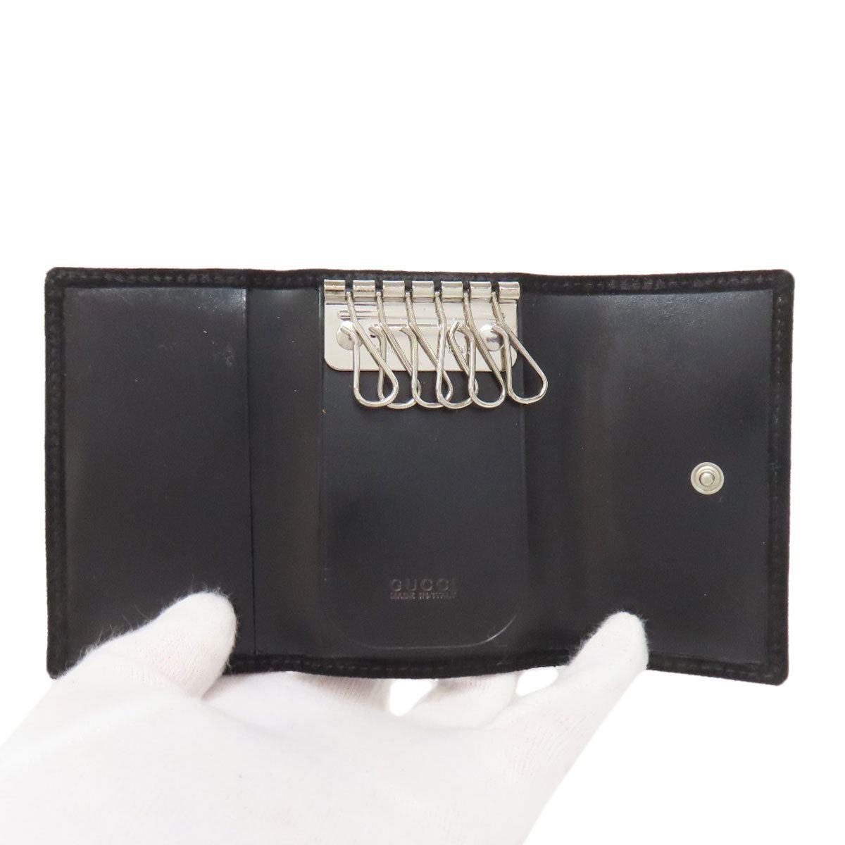 GUCCI 088・0959・810・0 Horsebit key holder Suede Ladies [Used]