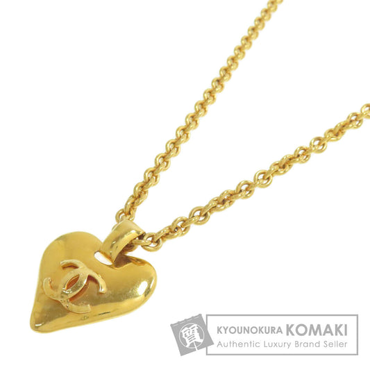 CHANEL Heart COCO Mark Necklace Metal Ladies [Used]