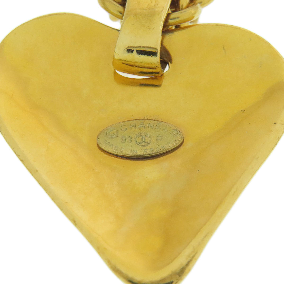 CHANEL Heart COCO Mark Necklace Metal Ladies [Used]