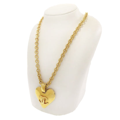 CHANEL Heart COCO Mark Necklace Metal Ladies [Used]
