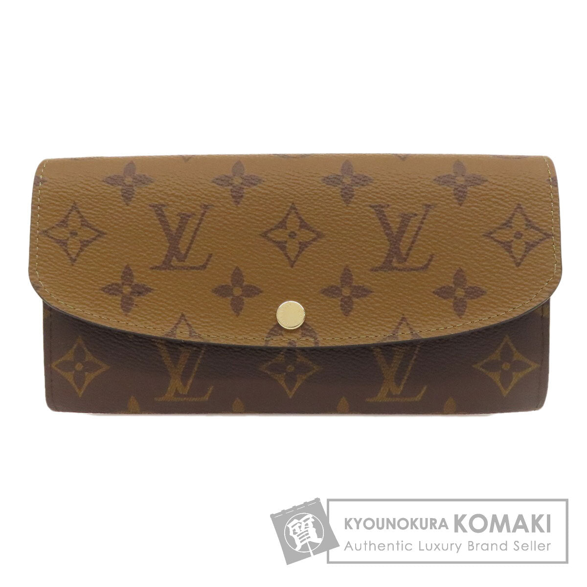LOUIS VUITTON M82157 Portefeiulle ã» Emily Long wallet (with coin pocket) Monogram reverse Ladies [Used]