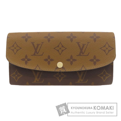 LOUIS VUITTON M82157 Portefeiulle ã» Emily Long wallet (with coin pocket) Monogram reverse Ladies [Used]