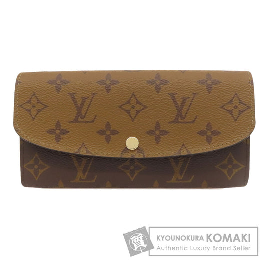 LOUIS VUITTON M82157 Portefeiulle ã» Emily Long wallet (with coin pocket) Monogram reverse Ladies [Used]
