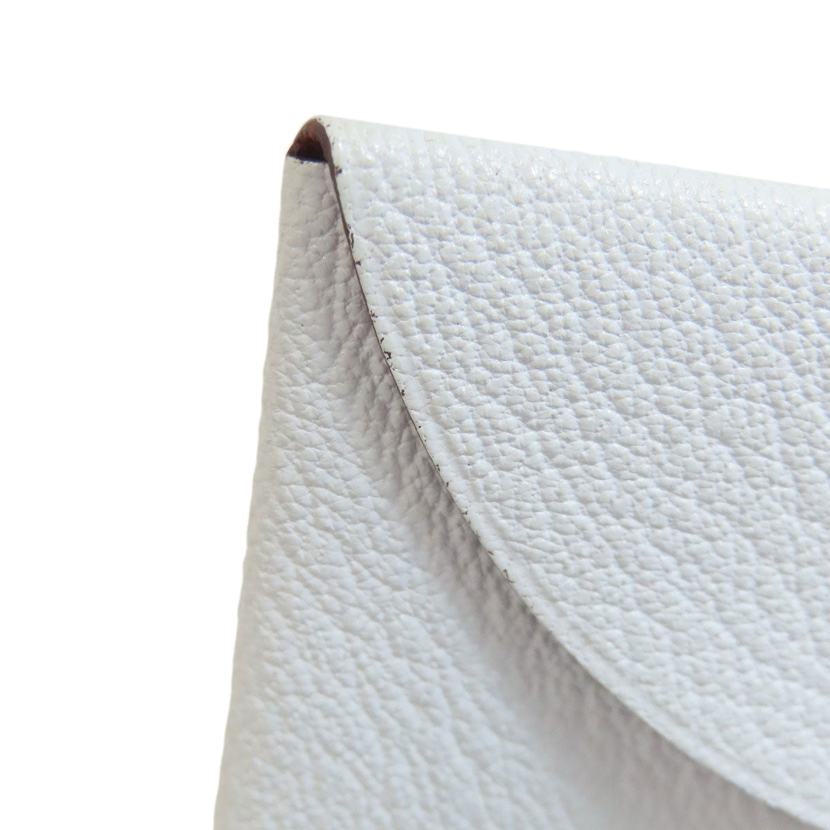 HERMES Calvi Blue Brume Silver Hardware Card Case Chevre Ladies [Used]