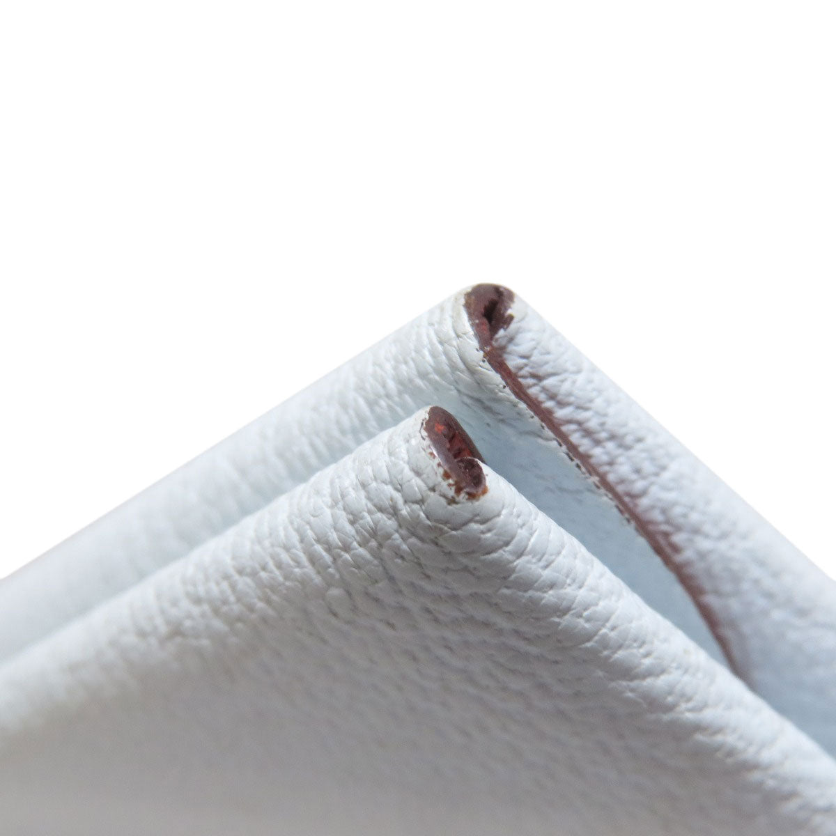 HERMES Calvi Blue Brume Silver Hardware Card Case Chevre Ladies [Used]