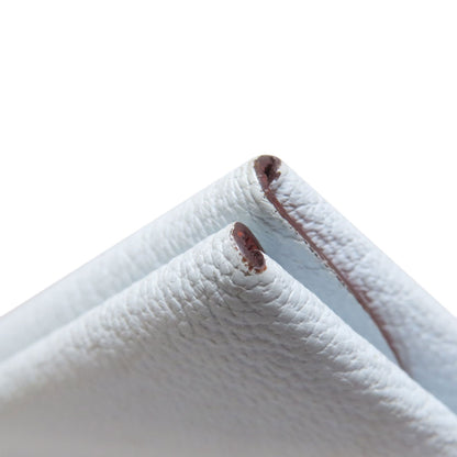 HERMES Calvi Blue Brume Silver Hardware Card Case Chevre Ladies [Used]