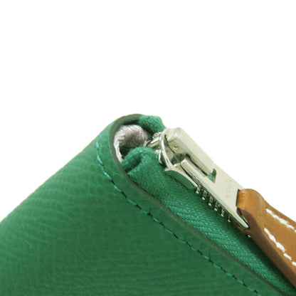 HERMES Azap Silkin Compact SilverHardware coin purse Epsom Ladies [Used]