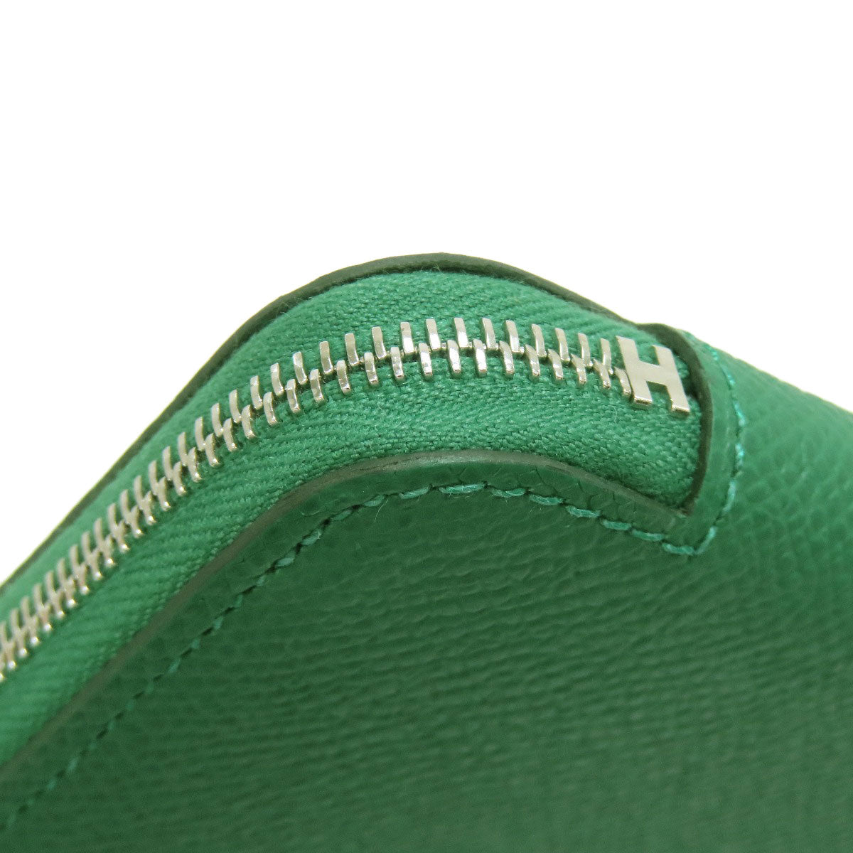 HERMES Azap Silkin Compact SilverHardware coin purse Epsom Ladies [Used]