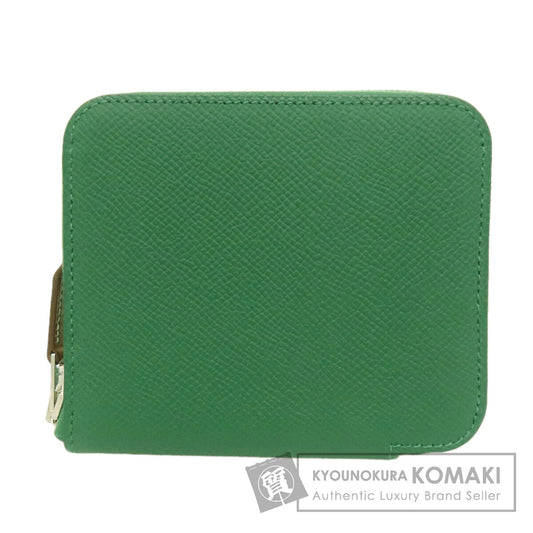HERMES Azap Silkin Compact SilverHardware coin purse Epsom Ladies [Used]