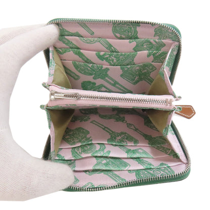 HERMES Azap Silkin Compact SilverHardware coin purse Epsom Ladies [Used]