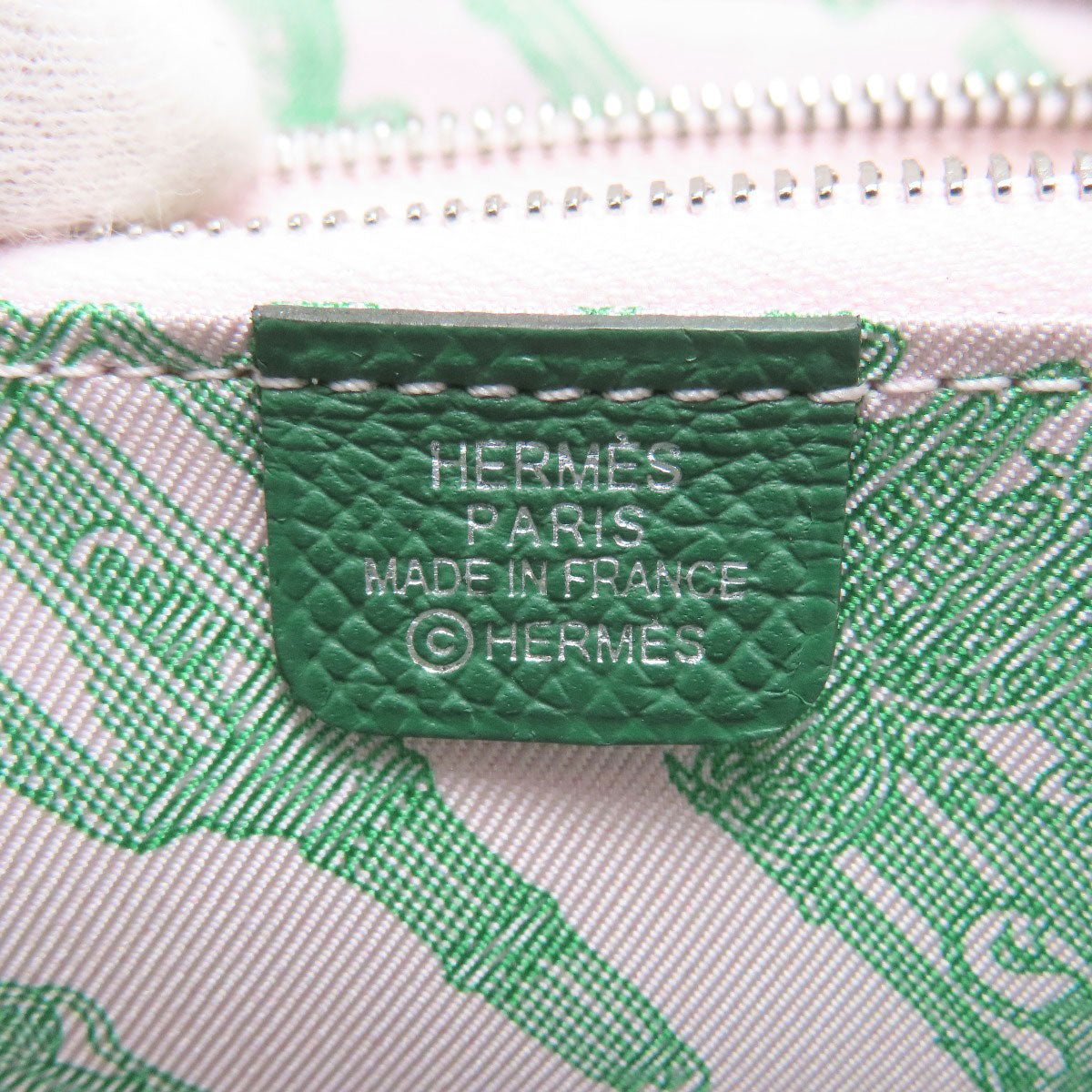 HERMES Azap Silkin Compact SilverHardware coin purse Epsom Ladies [Used]