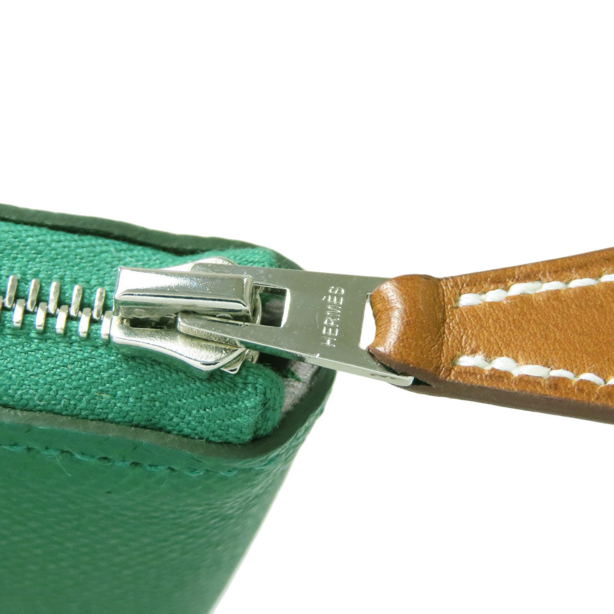 HERMES Azap Silkin Compact SilverHardware coin purse Epsom Ladies [Used]