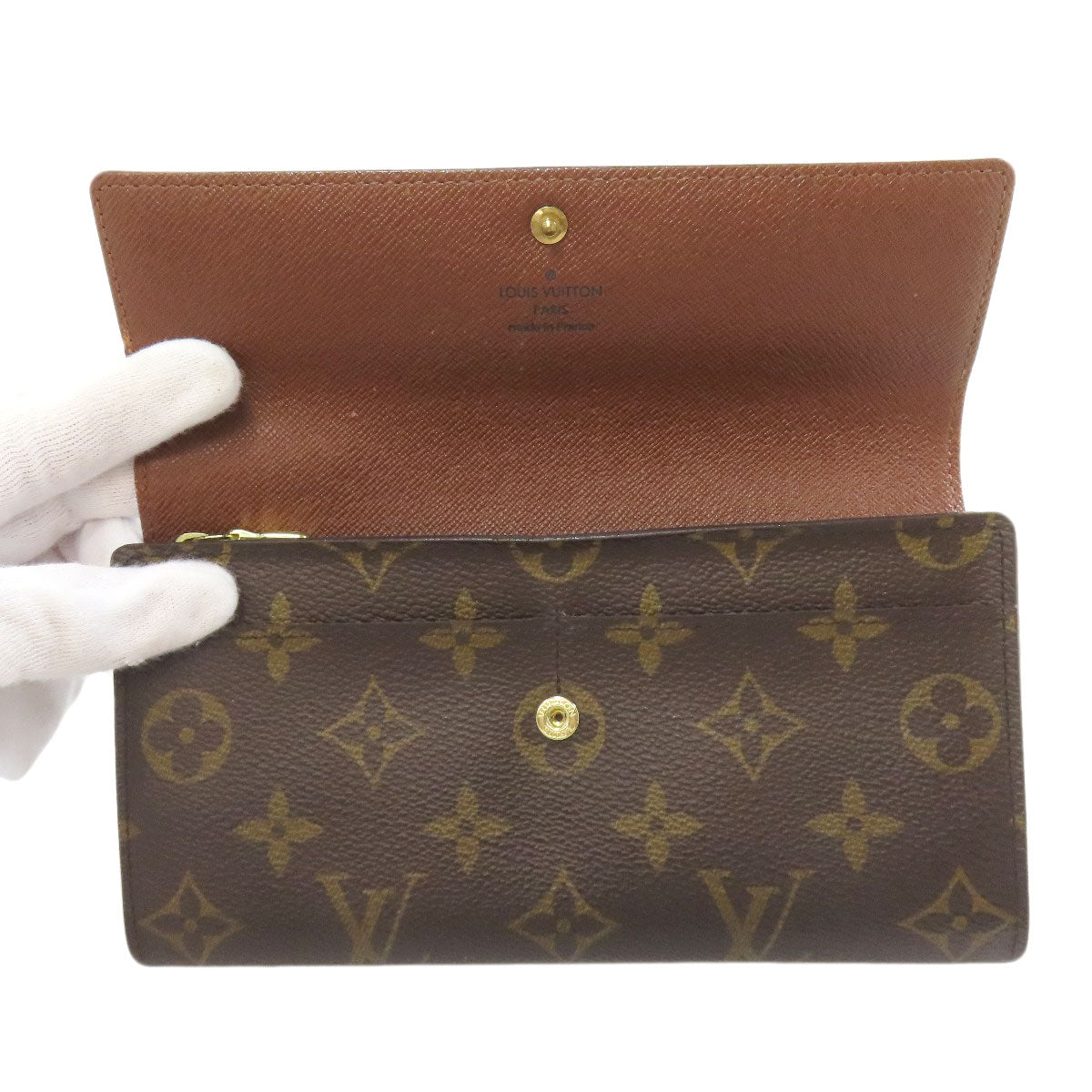 LOUIS VUITTON M61734 Portefeiulle Â· Sarah old Long wallet (with coin pocket) Monogram canvas Ladies [Used]