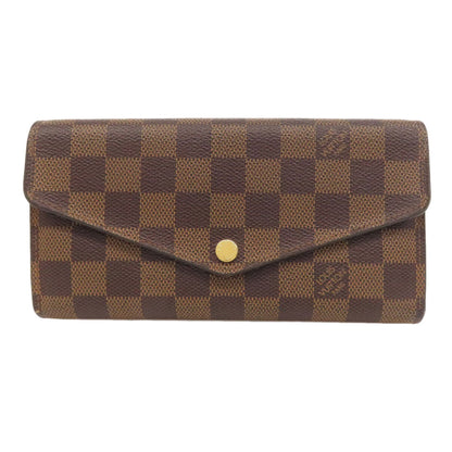 LOUIS VUITTON N63209 Portefeiulle Â· Sarah Long wallet (with coin pocket) Damier canvas Ladies [Used]