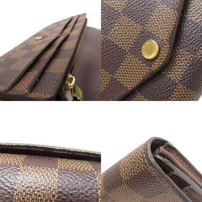 LOUIS VUITTON N63209 Portefeiulle Â· Sarah Long wallet (with coin pocket) Damier canvas Ladies [Used]