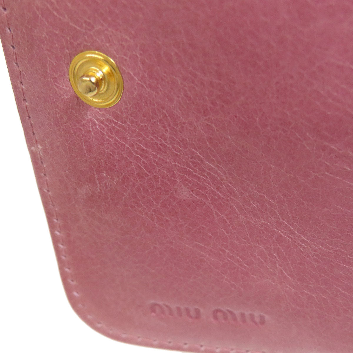 MIUMIU Materasse Bifold Wallet with Coin Pocket Leather Ladies [Used]