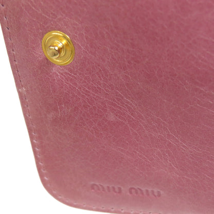 MIUMIU Materasse Bifold Wallet with Coin Pocket Leather Ladies [Used]