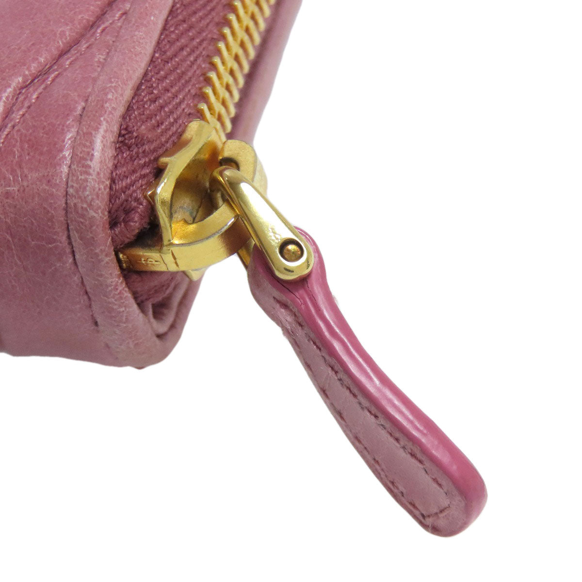 MIUMIU Materasse Bifold Wallet with Coin Pocket Leather Ladies [Used]