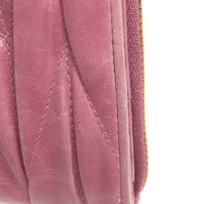 MIUMIU Materasse Bifold Wallet with Coin Pocket Leather Ladies [Used]
