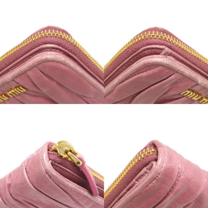 MIUMIU Materasse Bifold Wallet with Coin Pocket Leather Ladies [Used]