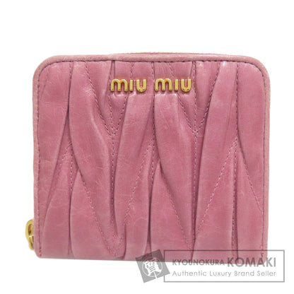 MIUMIU Materasse Bifold Wallet with Coin Pocket Leather Ladies [Used]
