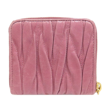 MIUMIU Materasse Bifold Wallet with Coin Pocket Leather Ladies [Used]