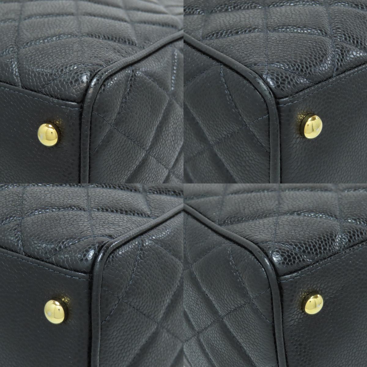 CHANEL Matelasse COCO Mark GoldHardware Boston bag Grained Calfskin Skin Ladies [Used]