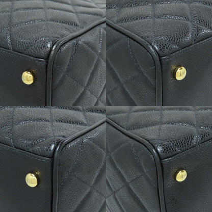 CHANEL Matelasse COCO Mark GoldHardware Boston bag Grained Calfskin Skin Ladies [Used]