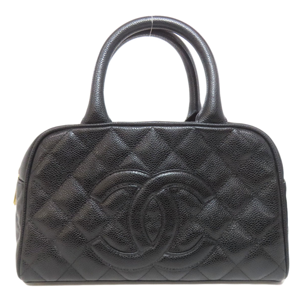 CHANEL Mini Boston Bag Matelasse Gold Hardware Boston bag Grained Calfskin Skin Ladies [Used]