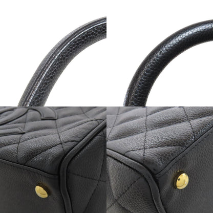 CHANEL Mini Boston Bag Matelasse Gold Hardware Boston bag Grained Calfskin Skin Ladies [Used]