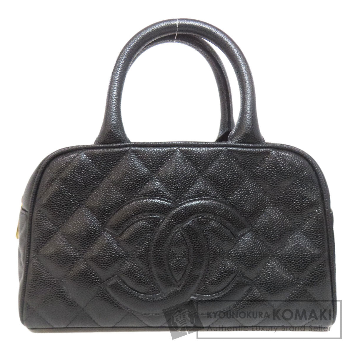 CHANEL Mini Boston Bag Matelasse Gold Hardware Boston bag Grained Calfskin Skin Ladies [Used]